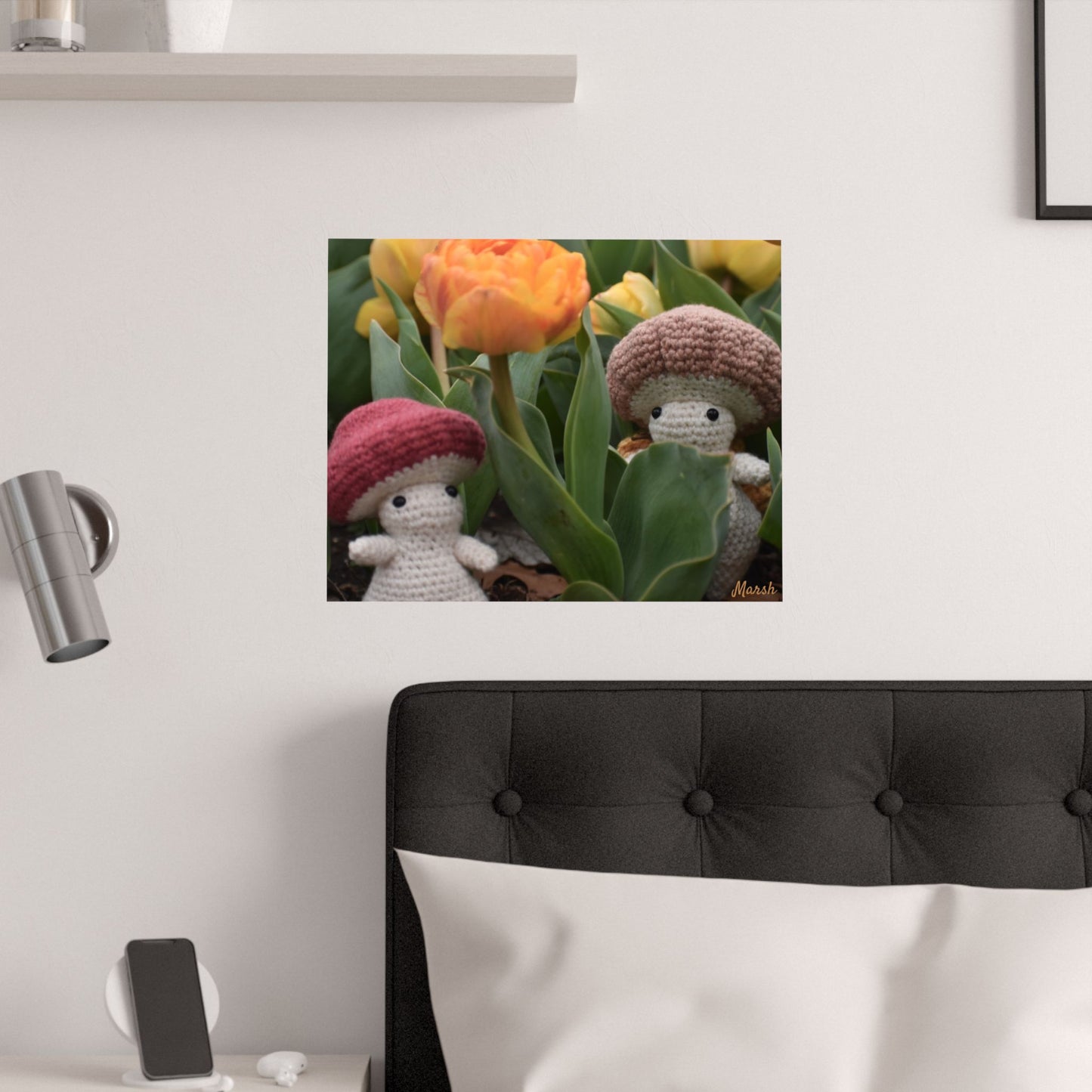 Whimsical Spring Woolyshroom Satin Print