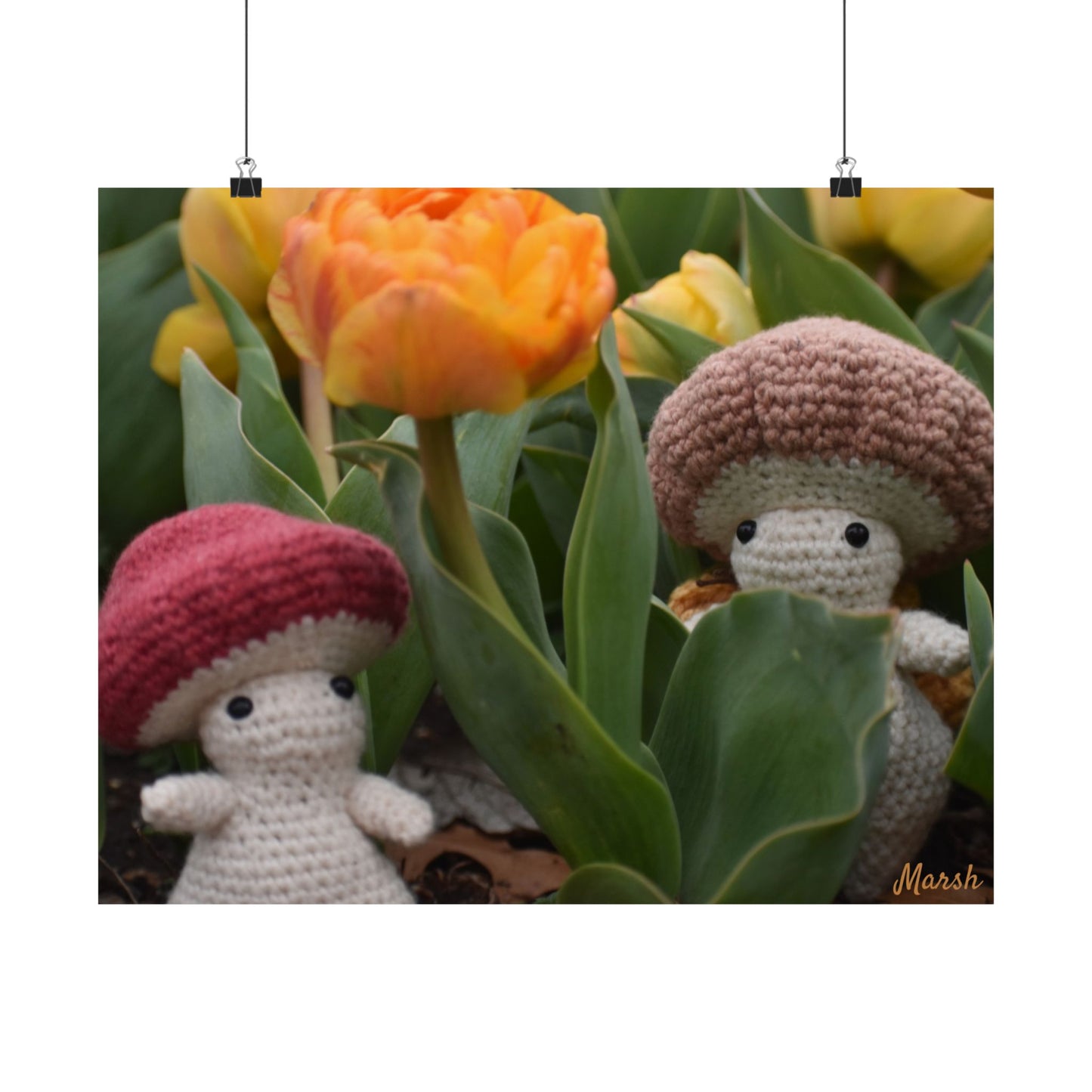Whimsical Spring Woolyshroom Satin Print