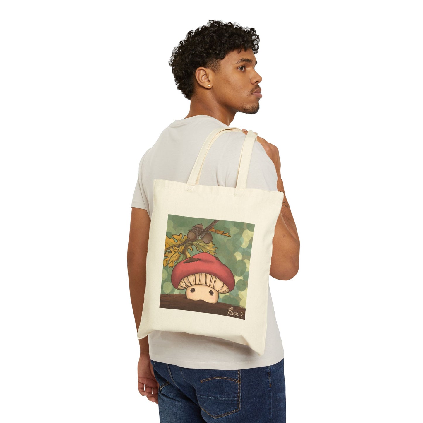 Woolyshroom Cotton Canvas Tote Bag - Eco-Friendly Shopping & Gift Bag