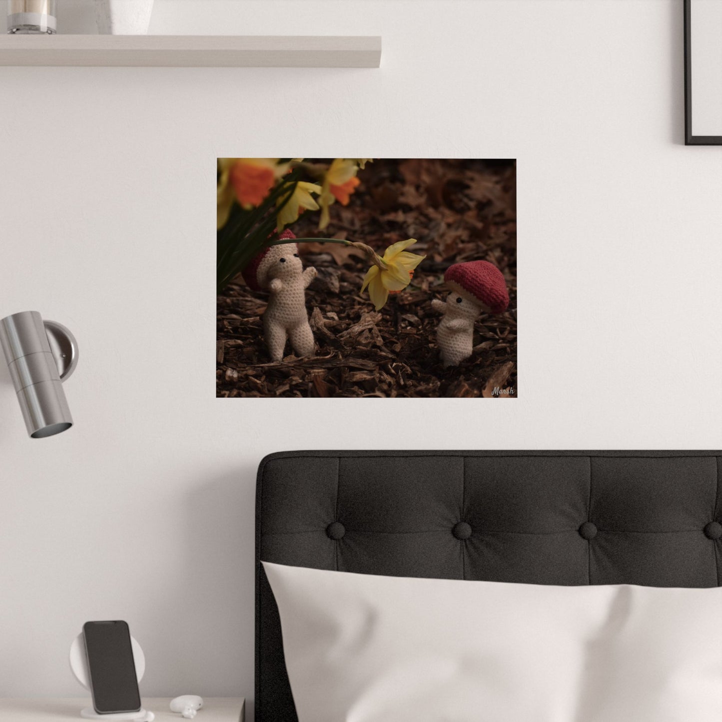Shrooms and Blooms Woolyshroom Satin Print
