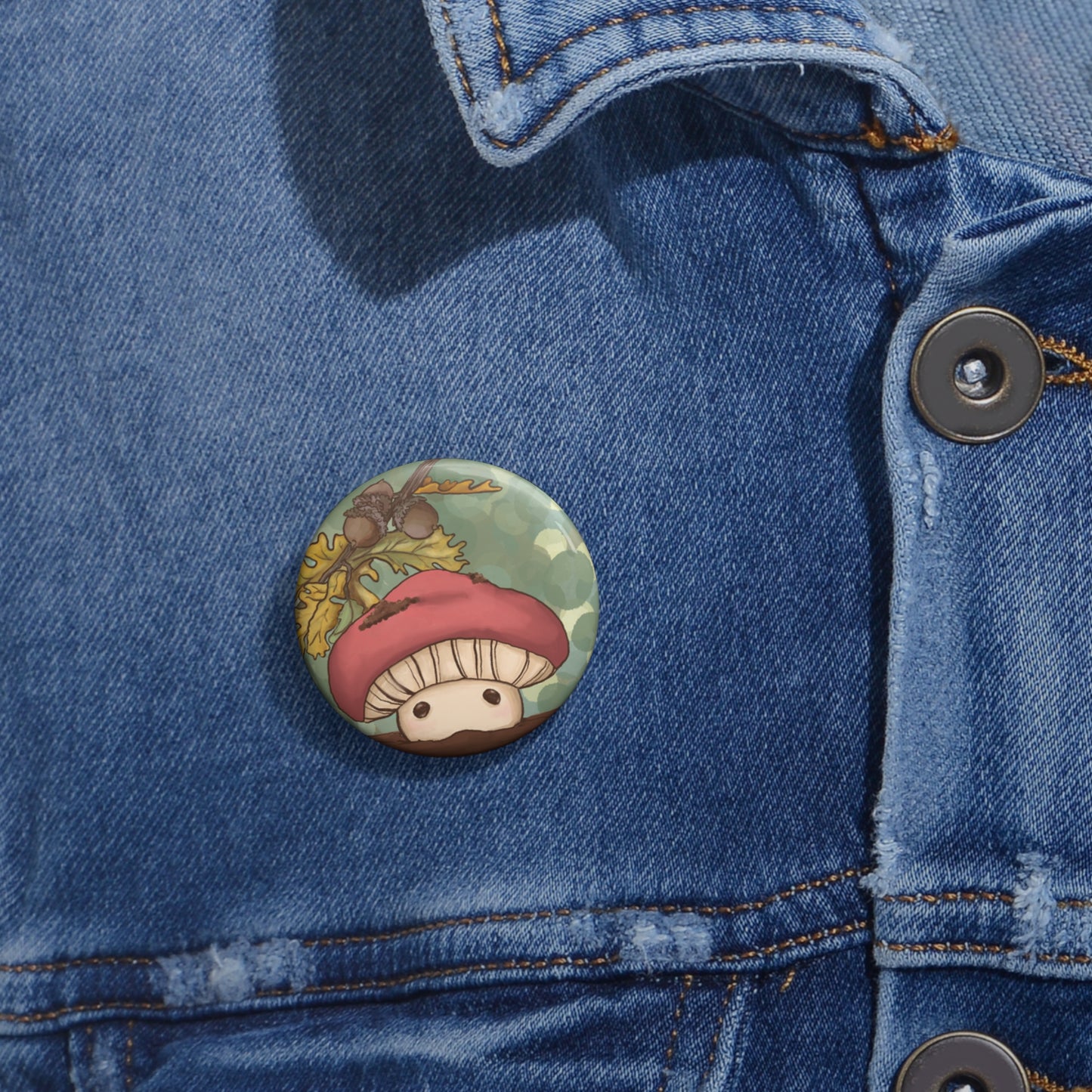 Woolyshroom Pin Buttons - Whimsical Nature-Inspired Accessories for Every Occasion