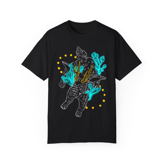 Jackalope Mushroom Unisex Garment-Dyed T-Shirt