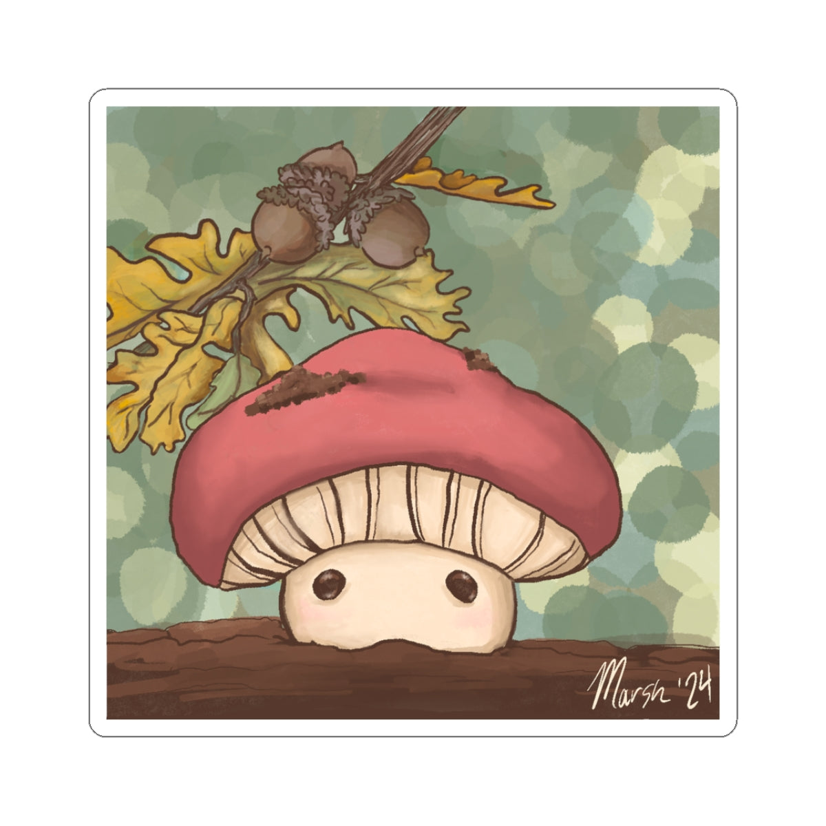 Woolyshroom Sticker- Square Design
