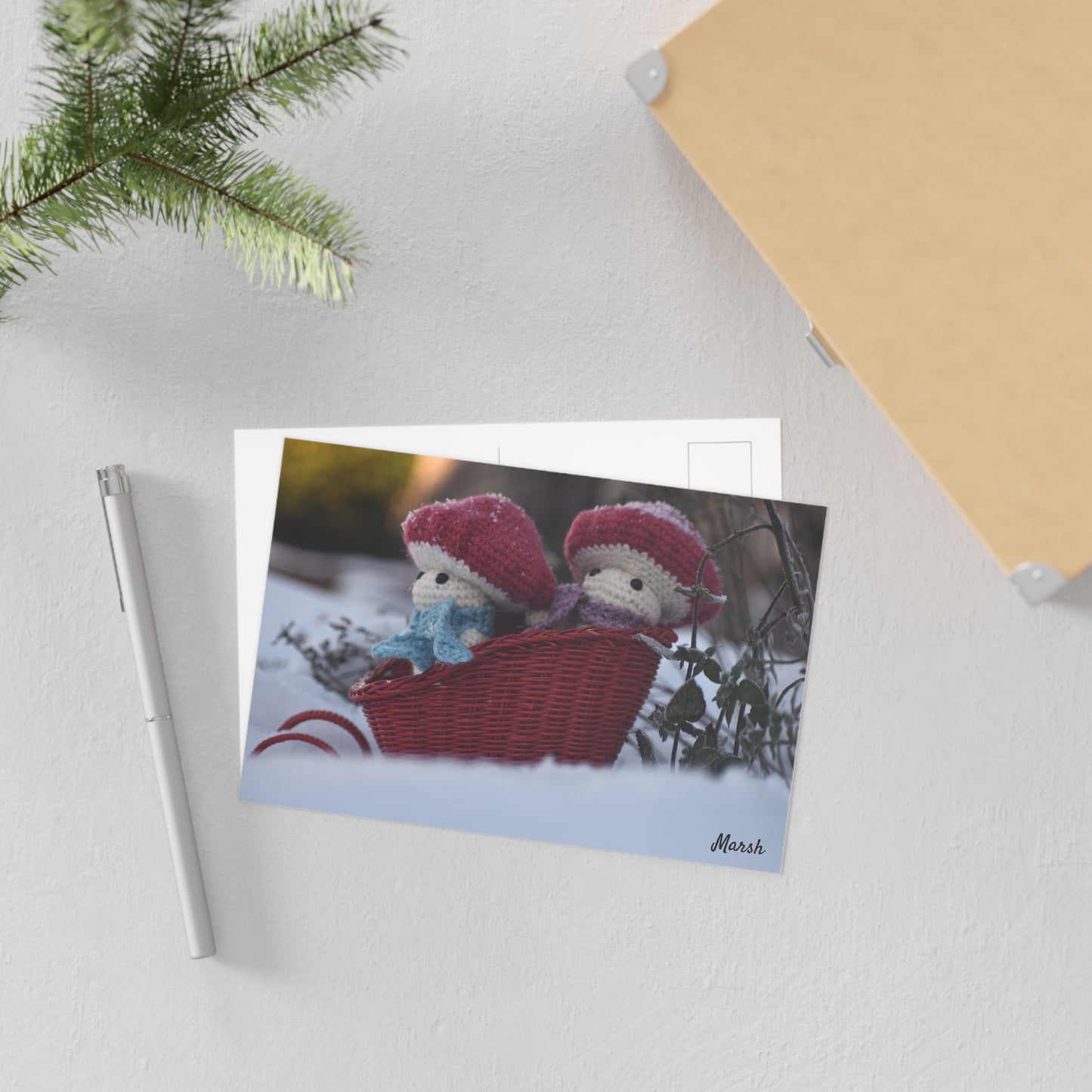 Snowy Slopes- Woolyshroom Collection Postcards