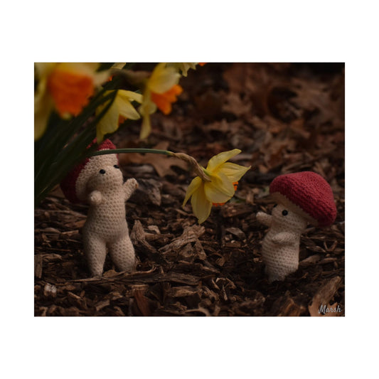Shrooms and Blooms Woolyshroom Satin Print
