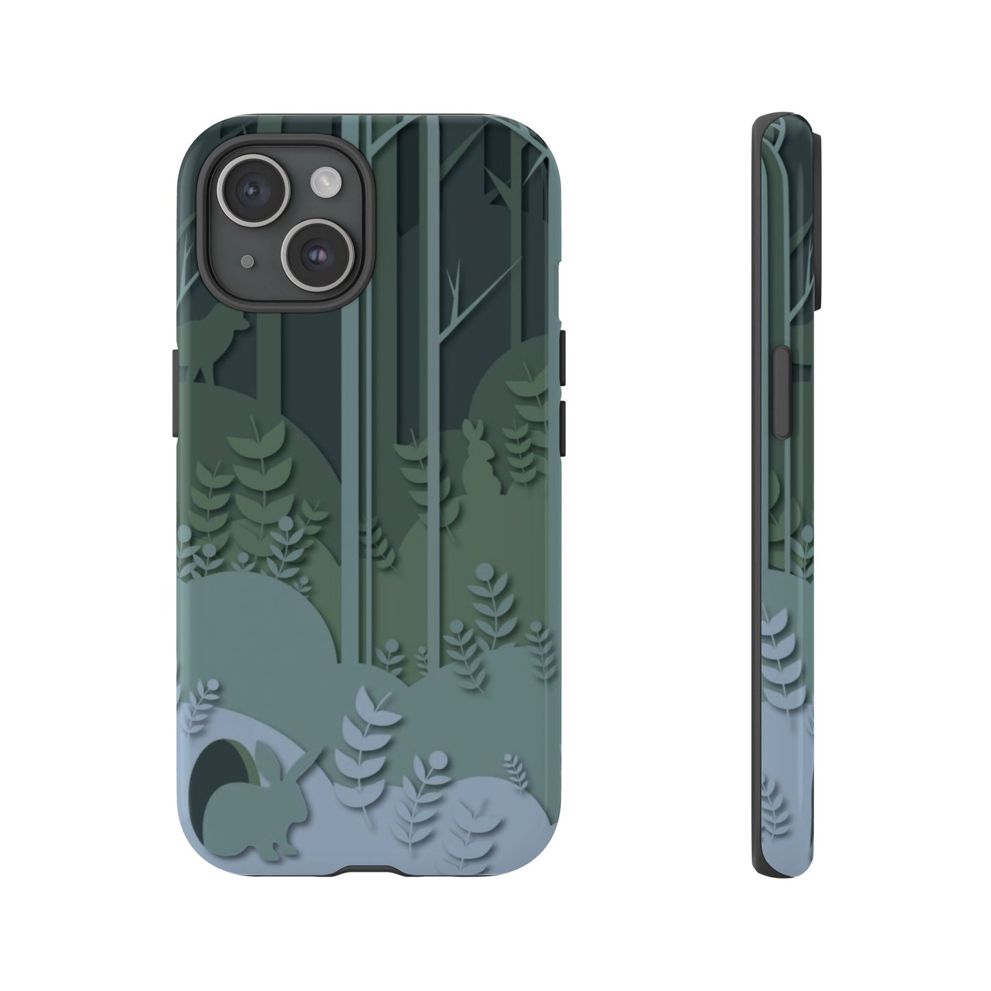 Forest Bunny Pattern- Tough Phone Case