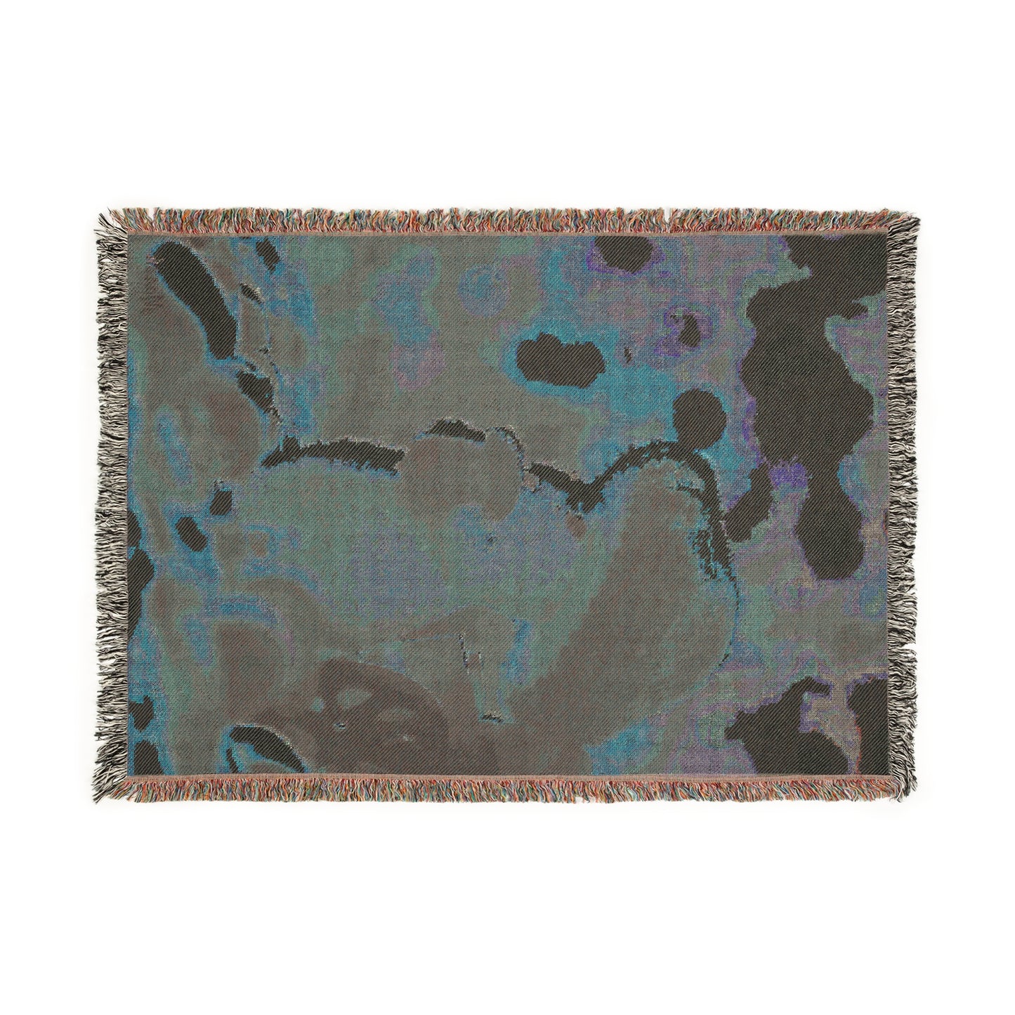 Cozy Knitted Nature's Treasure Woolyshroom Woven Blanket - Perfect Gift for Nature Lovers