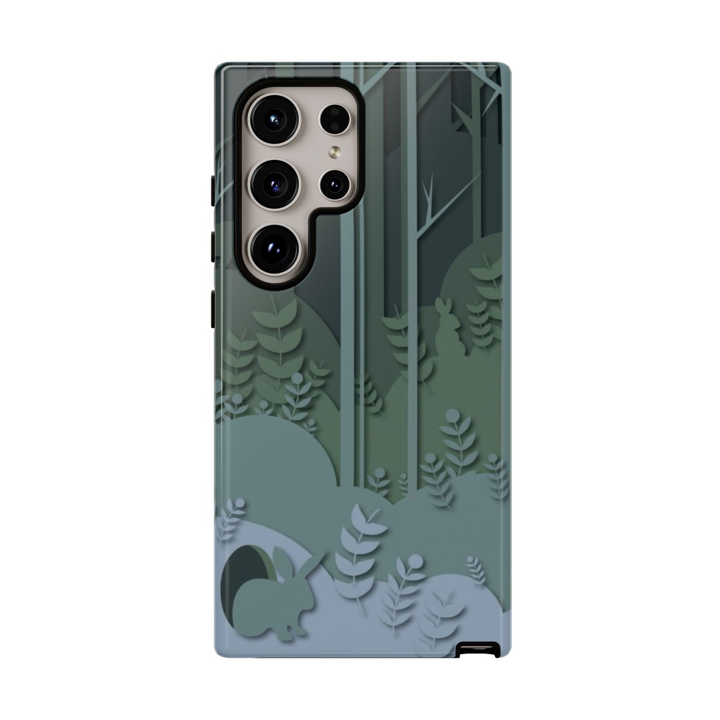 Forest Bunny Pattern- Tough Phone Case