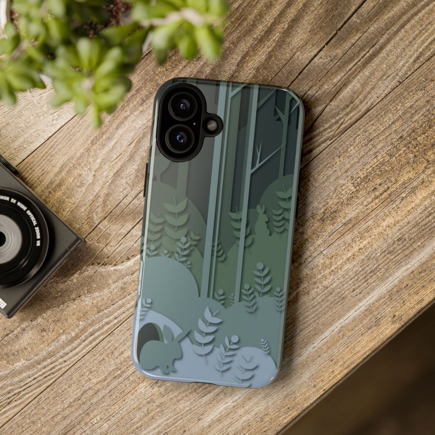 Forest Bunny Pattern- Tough Phone Case