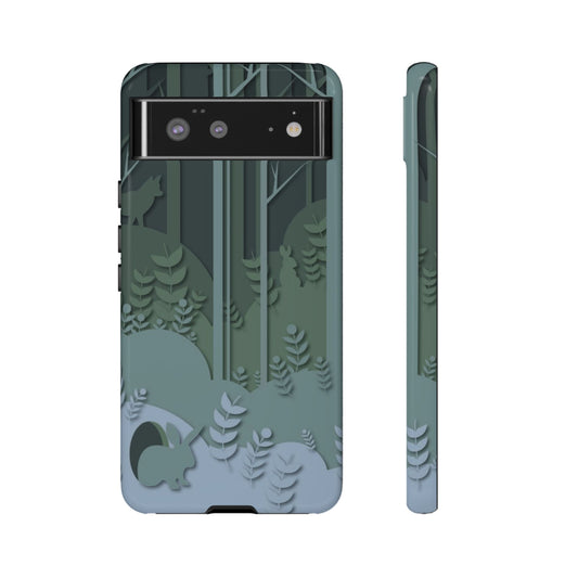 Forest Bunny Pattern- Tough Phone Case