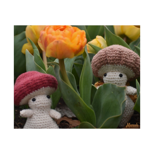 Whimsical Spring Woolyshroom Satin Print