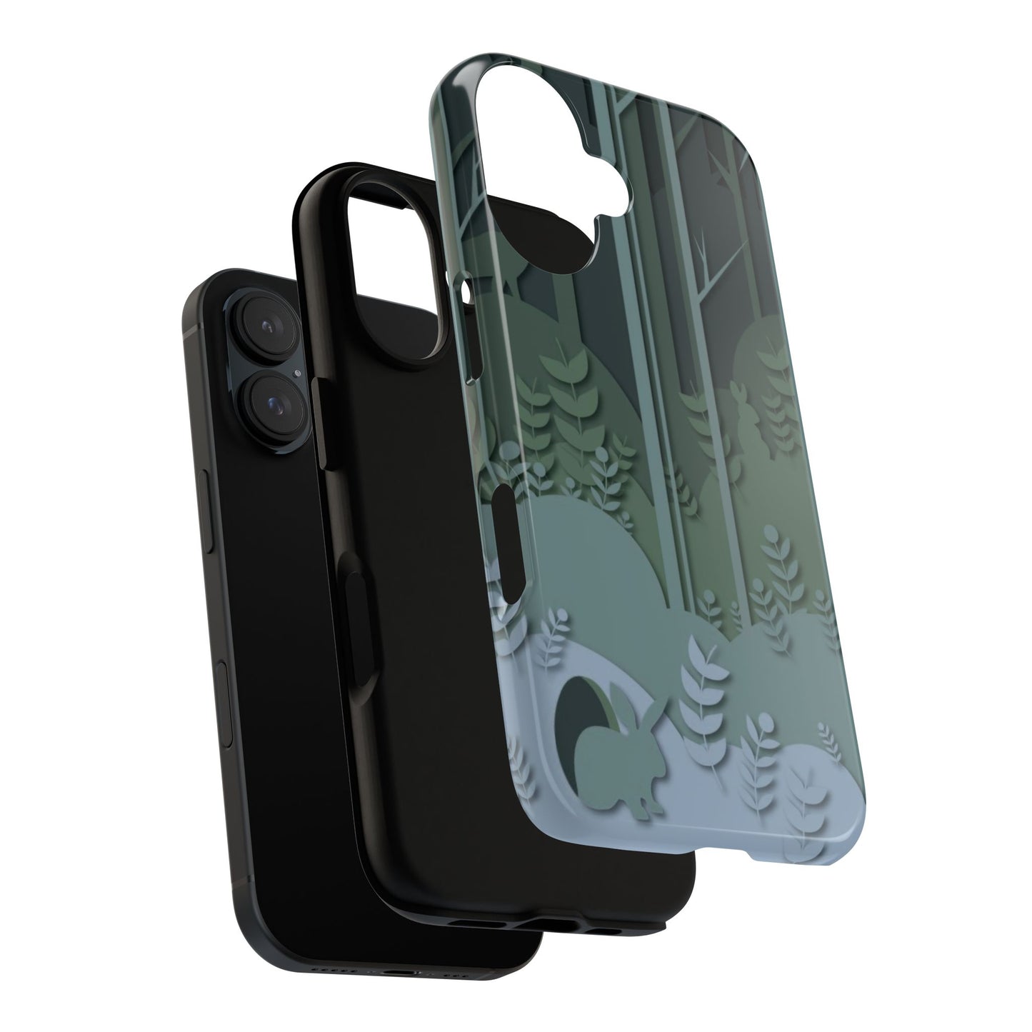 Forest Bunny Pattern- Tough Phone Case