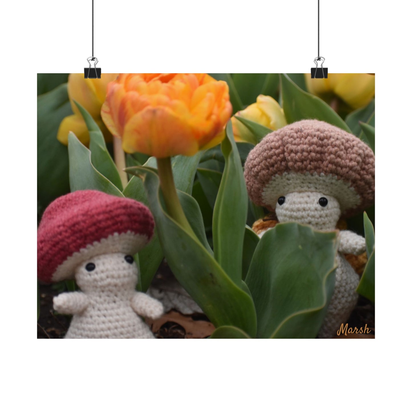 Whimsical Spring Woolyshroom Satin Print
