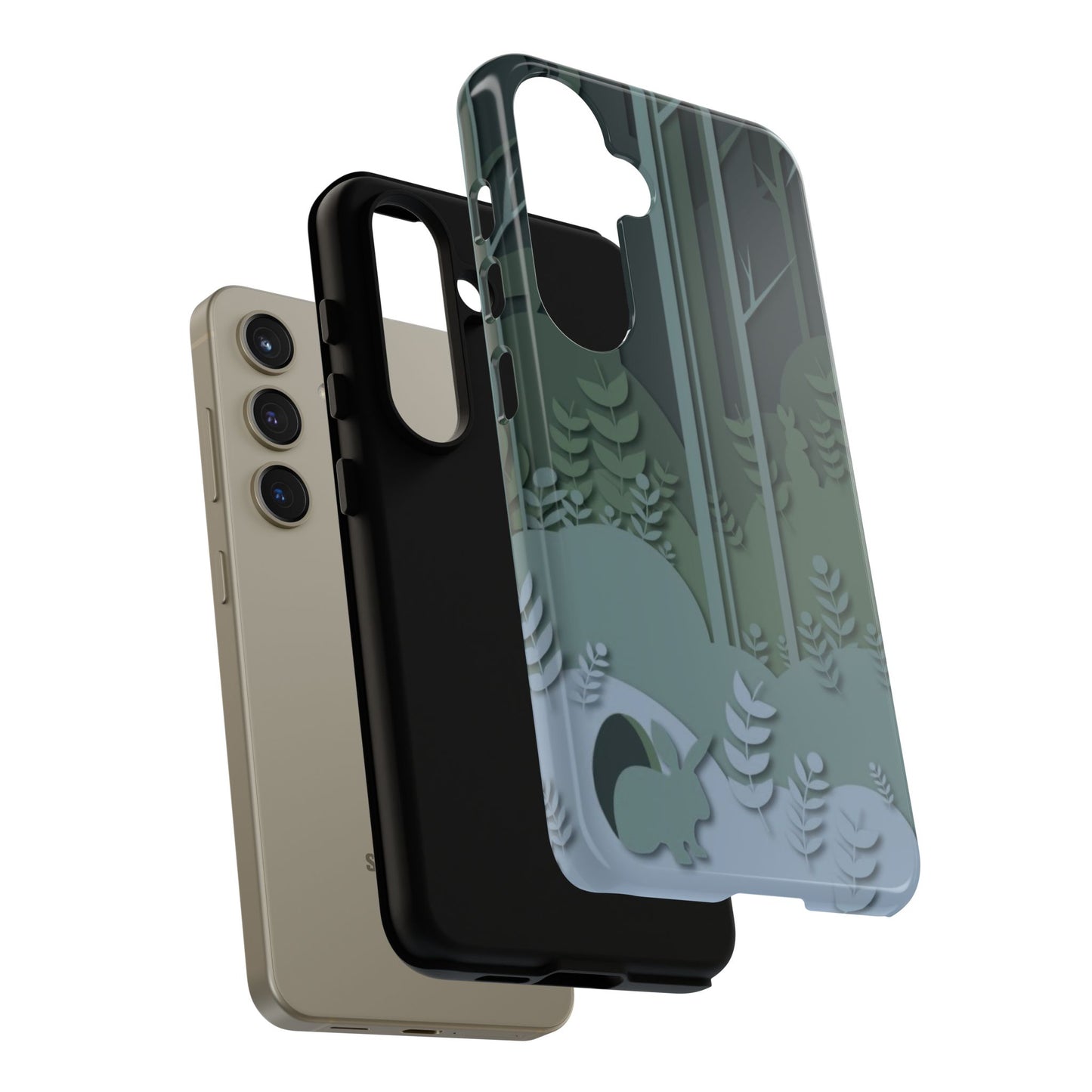 Forest Bunny Pattern- Tough Phone Case